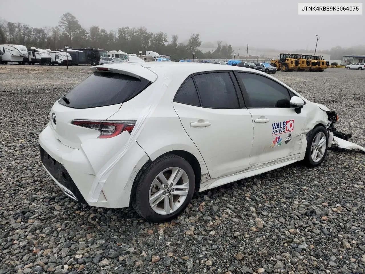 2019 Toyota Corolla Se VIN: JTNK4RBE9K3064075 Lot: 78461004