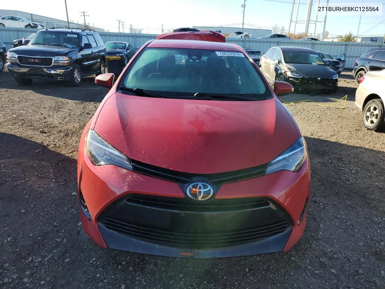 2019 Toyota Corolla L VIN: 2T1BURHE8KC125564 Lot: 78633974