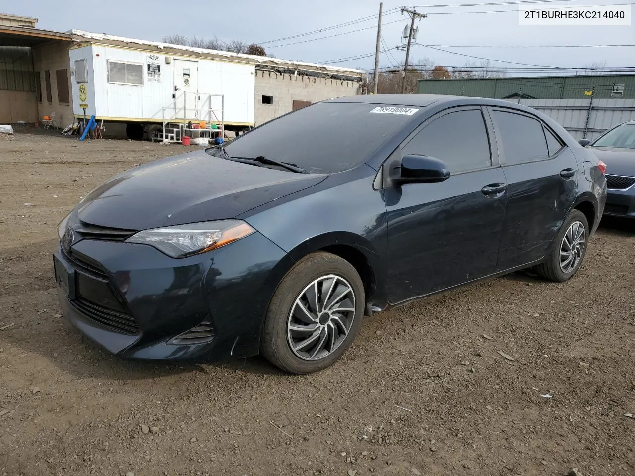 2019 Toyota Corolla L VIN: 2T1BURHE3KC214040 Lot: 78919004