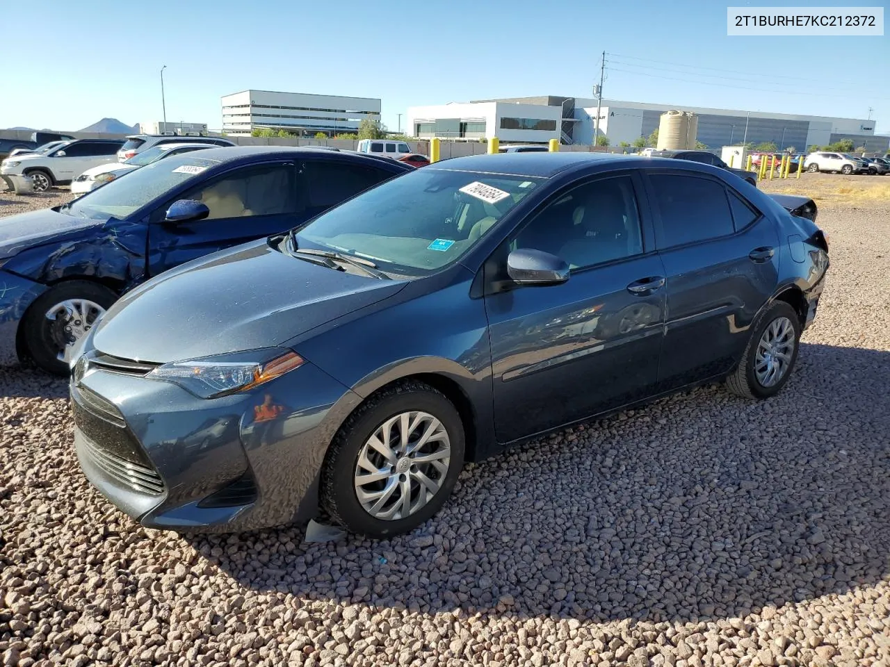 2019 Toyota Corolla L VIN: 2T1BURHE7KC212372 Lot: 79046564