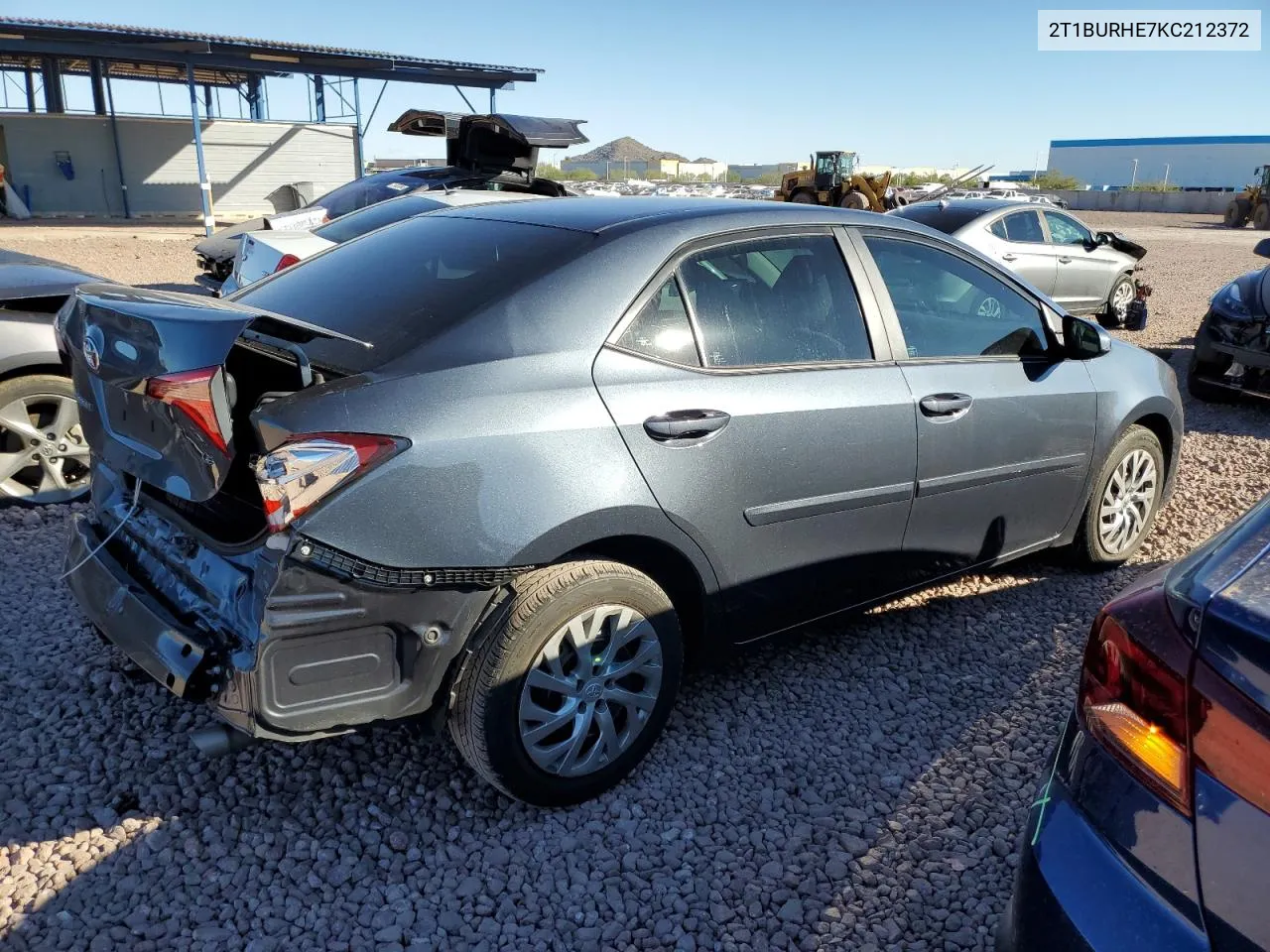 2019 Toyota Corolla L VIN: 2T1BURHE7KC212372 Lot: 79046564