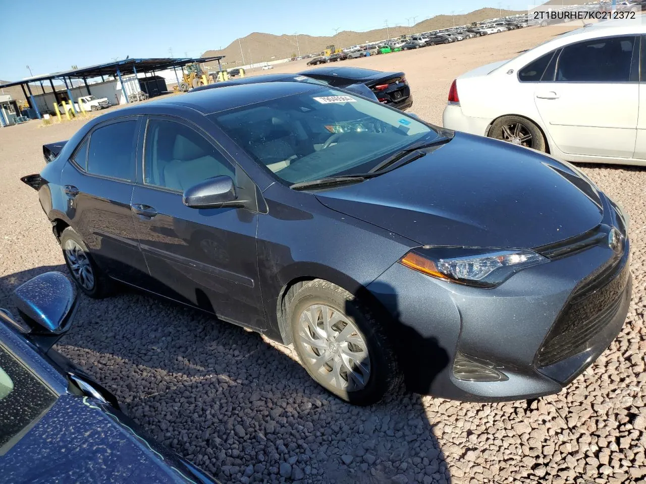 2019 Toyota Corolla L VIN: 2T1BURHE7KC212372 Lot: 79046564