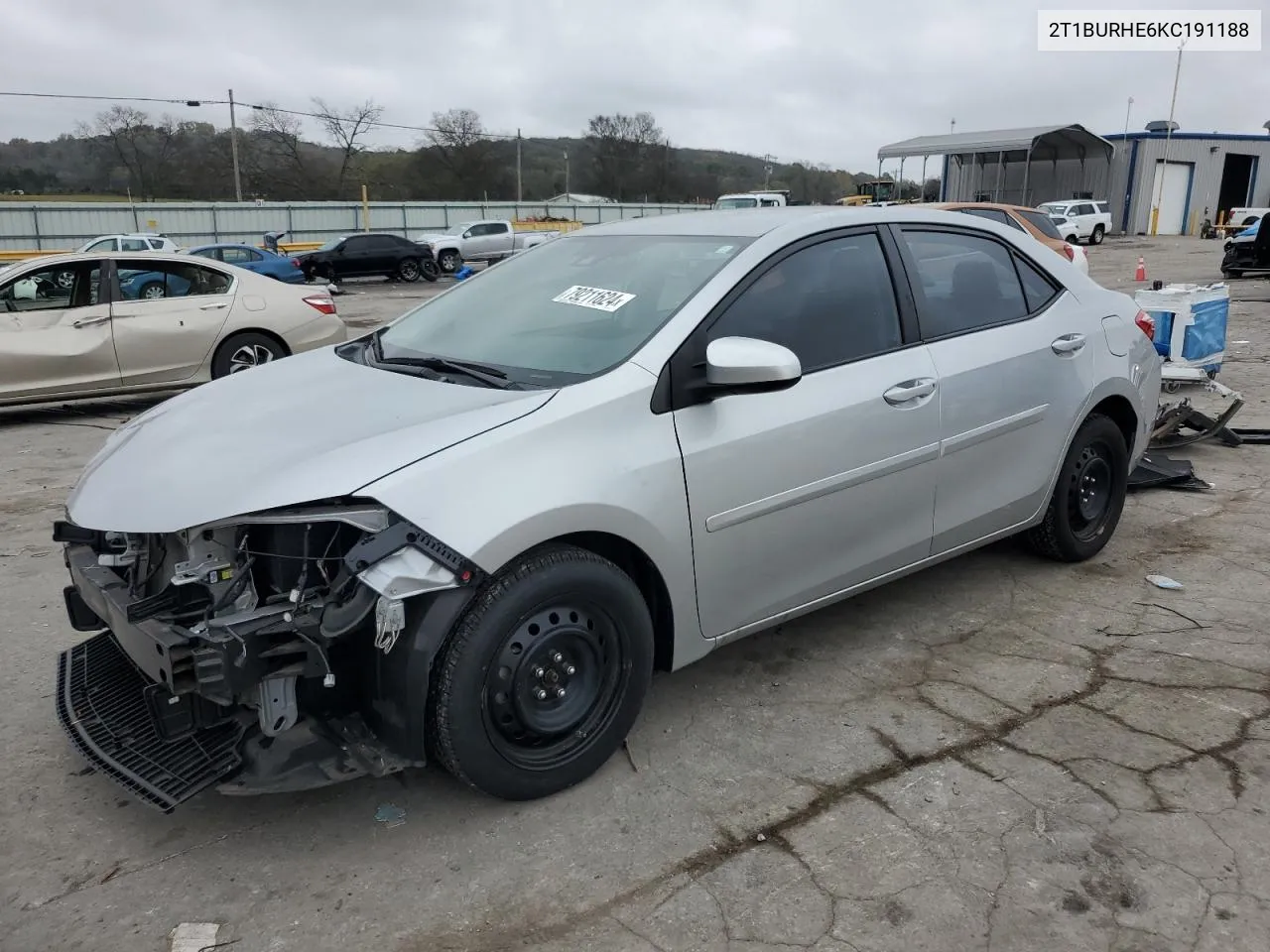 2019 Toyota Corolla L VIN: 2T1BURHE6KC191188 Lot: 79211624