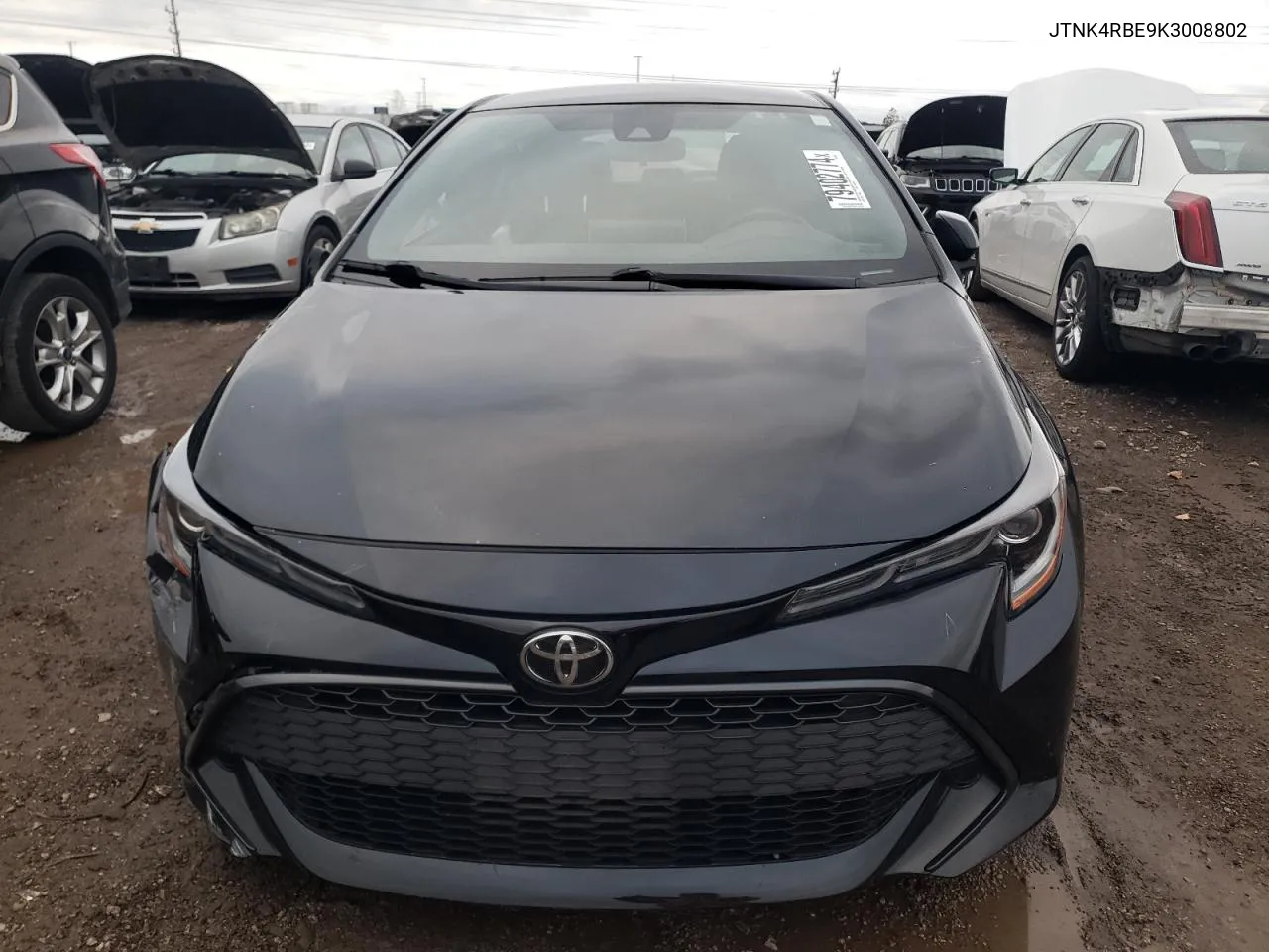 2019 Toyota Corolla Se VIN: JTNK4RBE9K3008802 Lot: 79402774