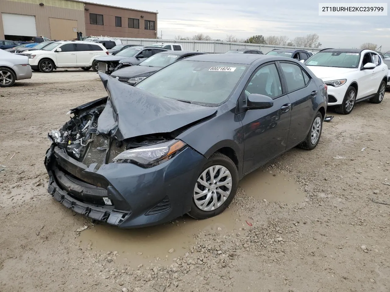 2019 Toyota Corolla L VIN: 2T1BURHE2KC239799 Lot: 80021824