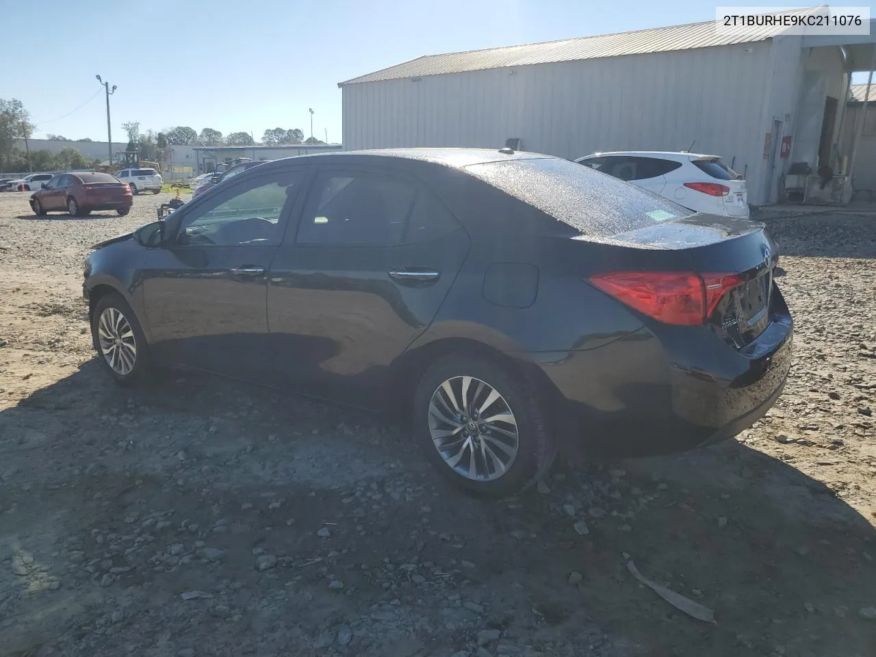 2019 Toyota Corolla L VIN: 2T1BURHE9KC211076 Lot: 80022894