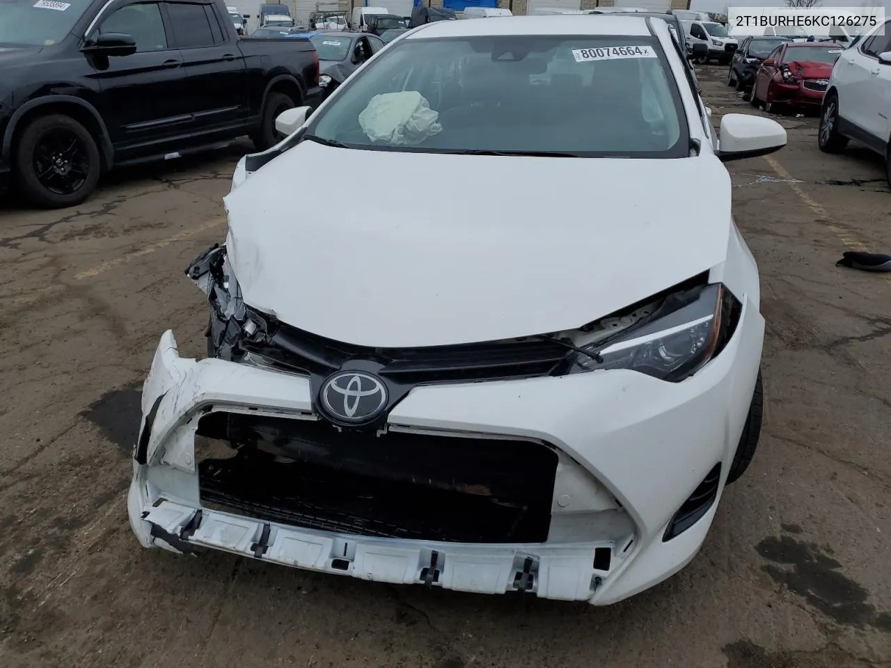 2019 Toyota Corolla L VIN: 2T1BURHE6KC126275 Lot: 80074664