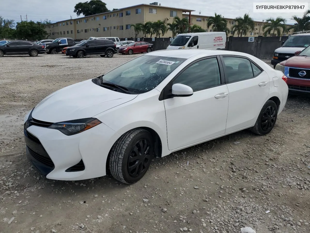 2019 Toyota Corolla L VIN: 5YFBURHE8KP878947 Lot: 80286564