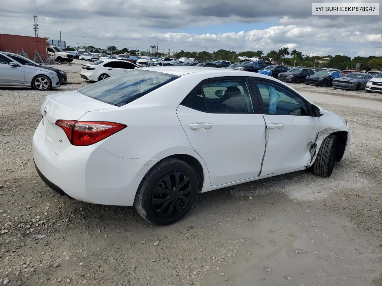 2019 Toyota Corolla L VIN: 5YFBURHE8KP878947 Lot: 80286564