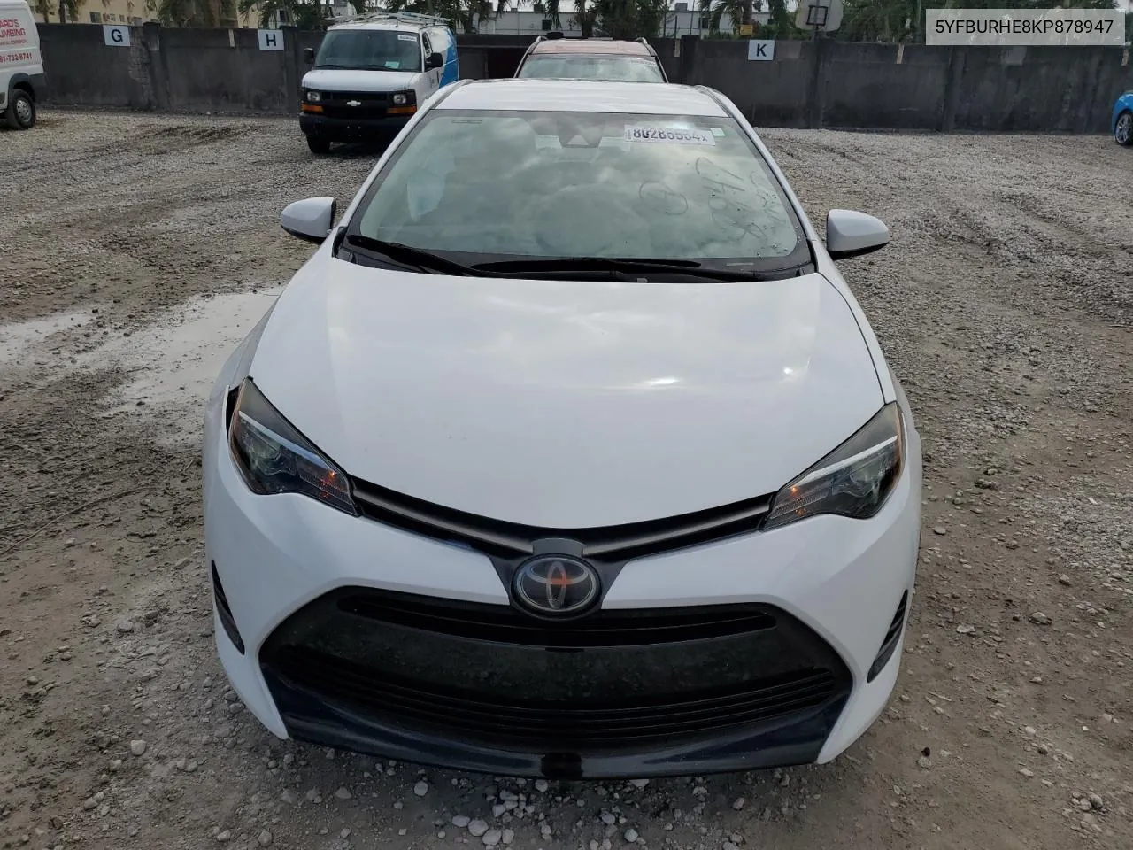 2019 Toyota Corolla L VIN: 5YFBURHE8KP878947 Lot: 80286564