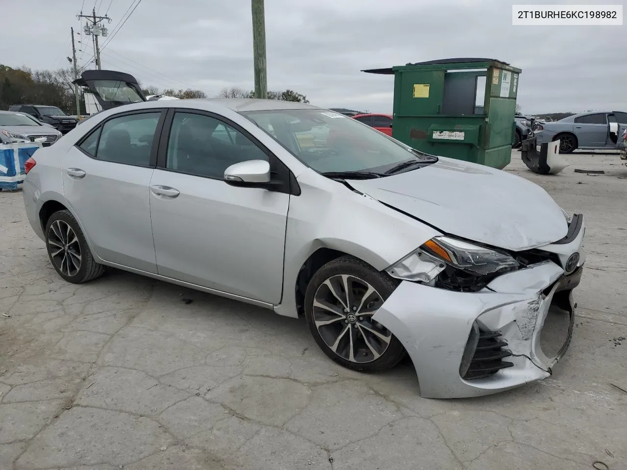 2019 Toyota Corolla L VIN: 2T1BURHE6KC198982 Lot: 80528964