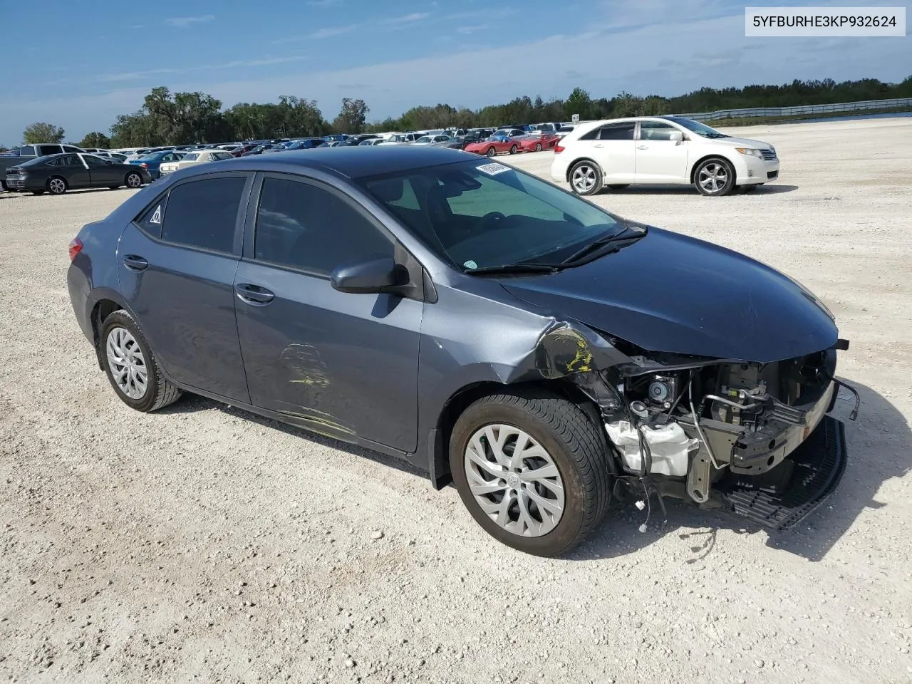 2019 Toyota Corolla L VIN: 5YFBURHE3KP932624 Lot: 80568404