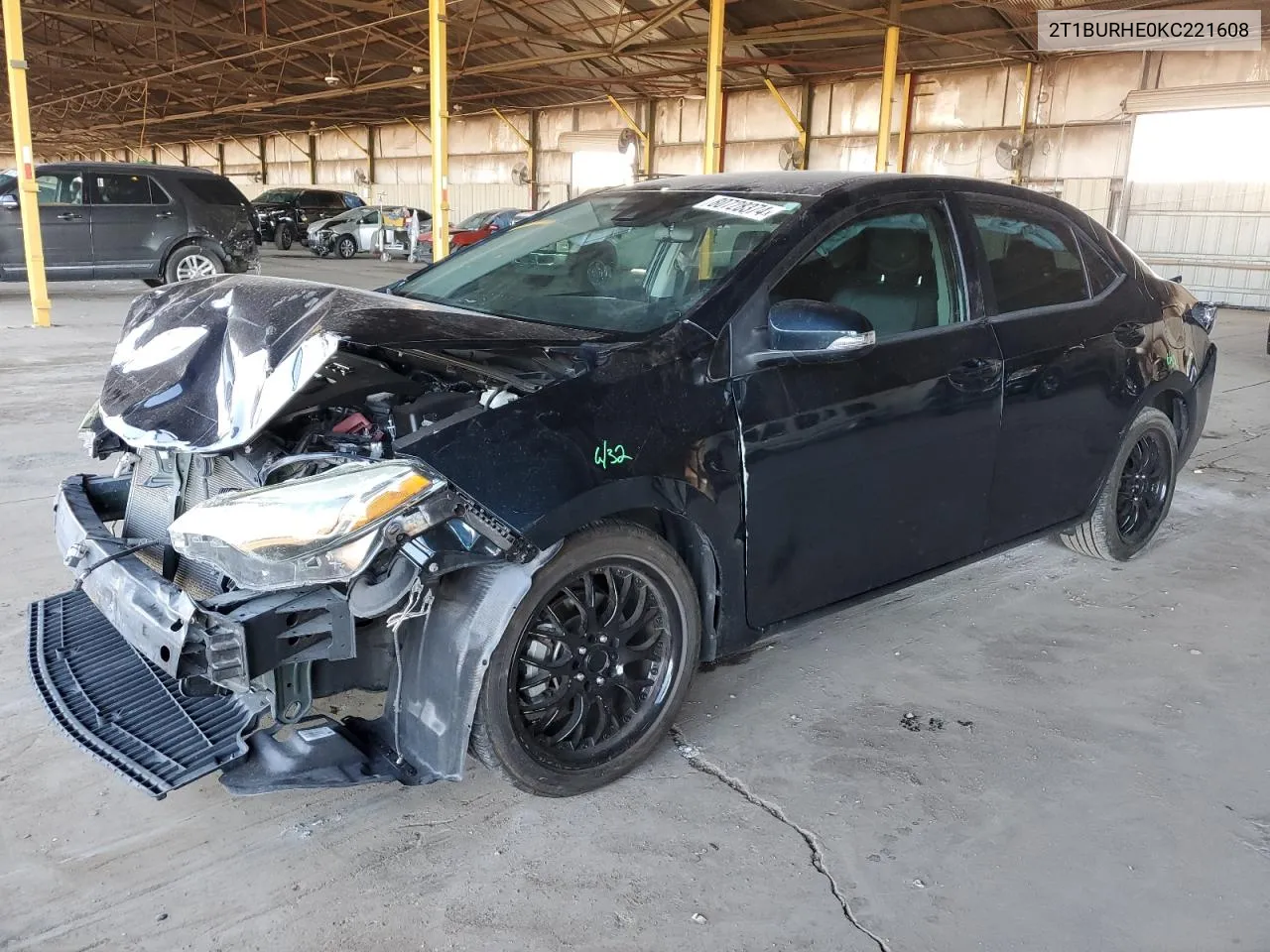 2019 Toyota Corolla L VIN: 2T1BURHE0KC221608 Lot: 80728374