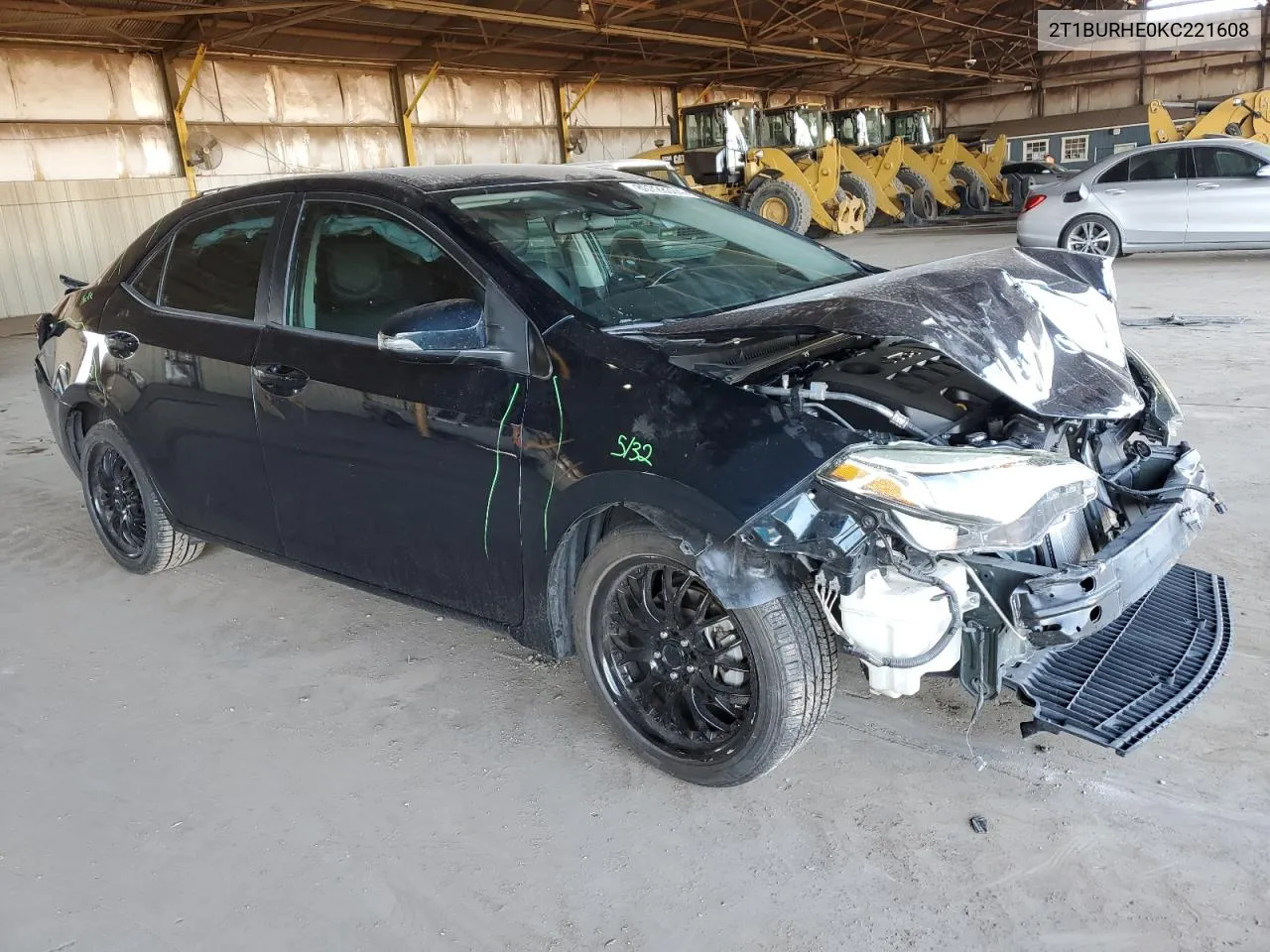 2019 Toyota Corolla L VIN: 2T1BURHE0KC221608 Lot: 80728374