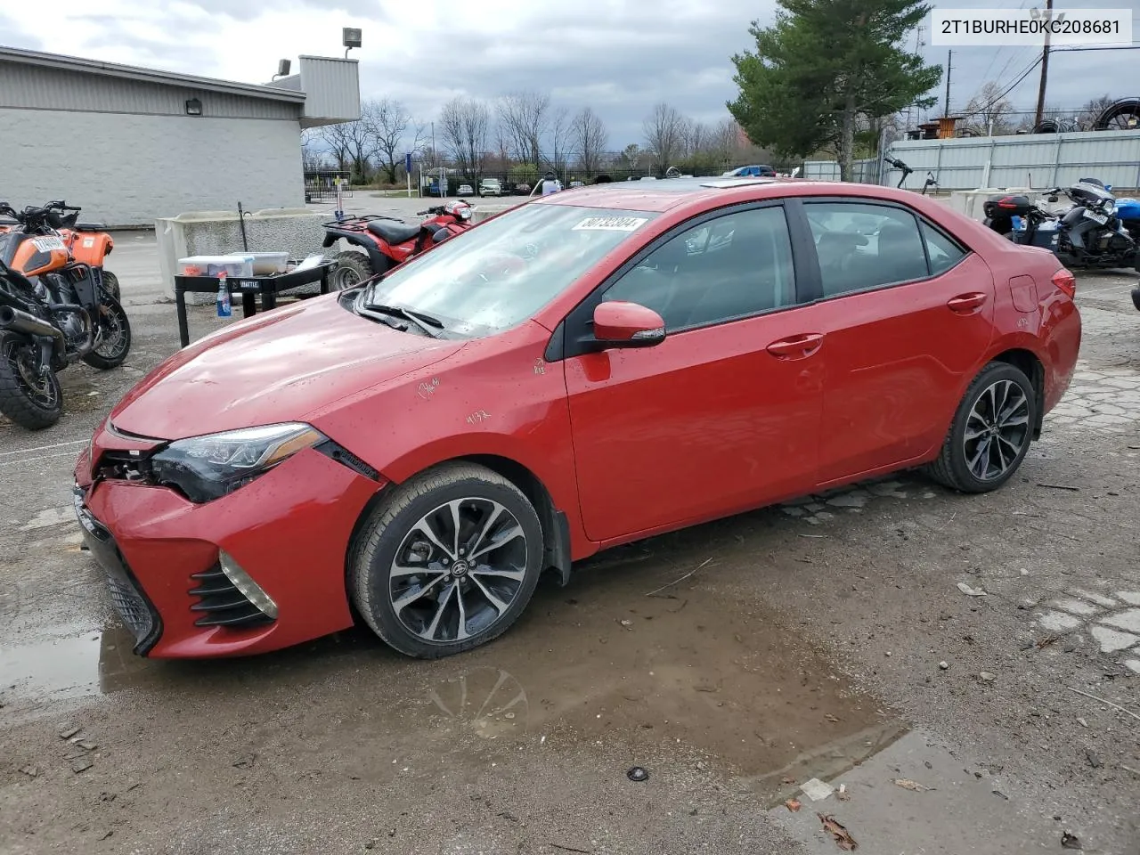 2019 Toyota Corolla L VIN: 2T1BURHE0KC208681 Lot: 80732304