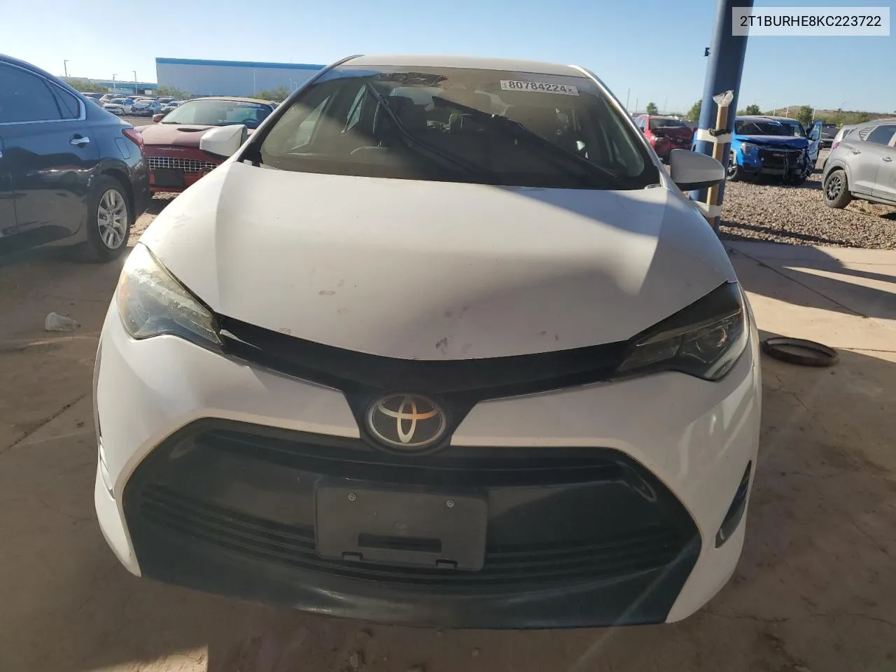 2019 Toyota Corolla L VIN: 2T1BURHE8KC223722 Lot: 80784224