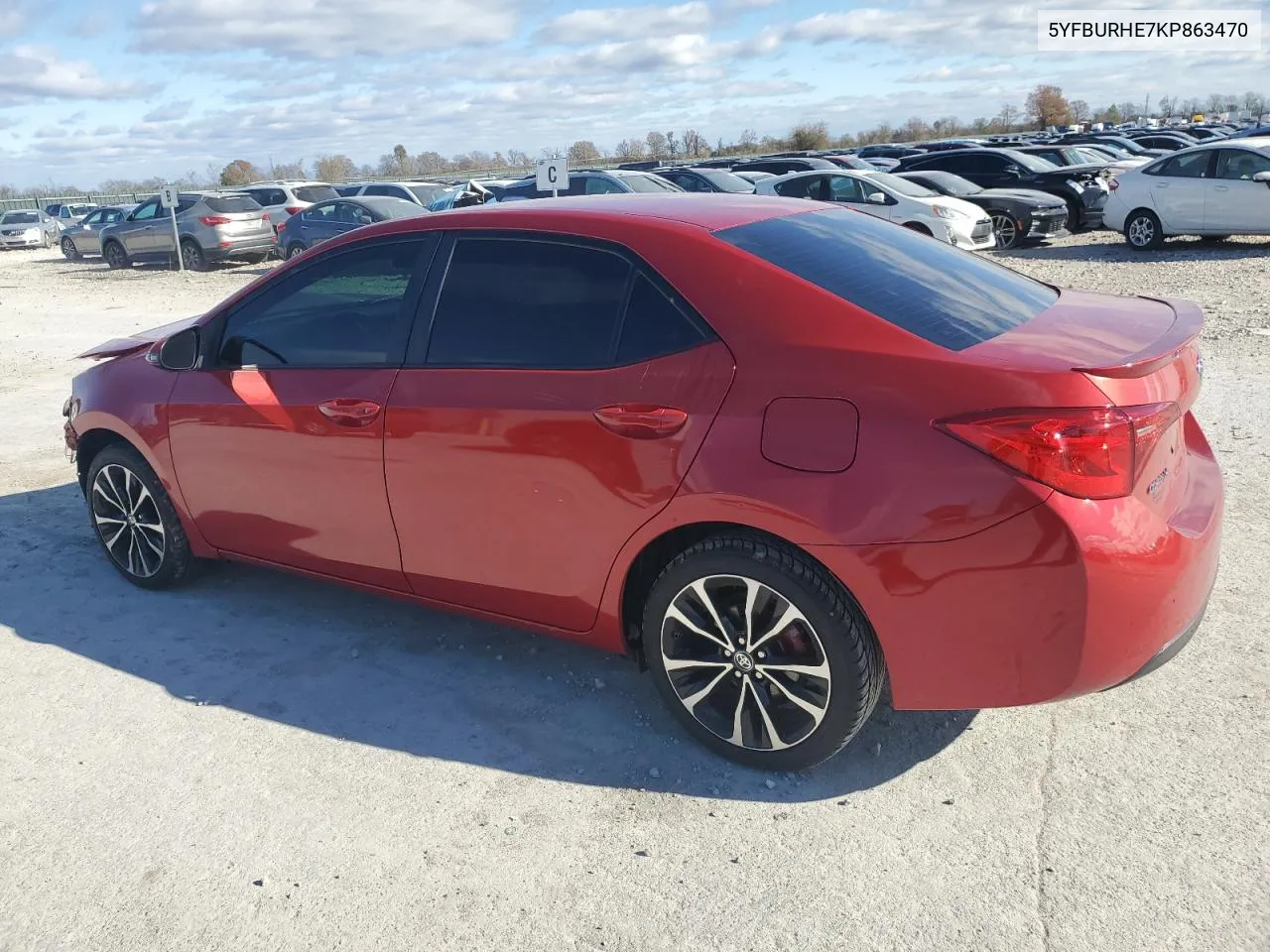 2019 Toyota Corolla L VIN: 5YFBURHE7KP863470 Lot: 80998944