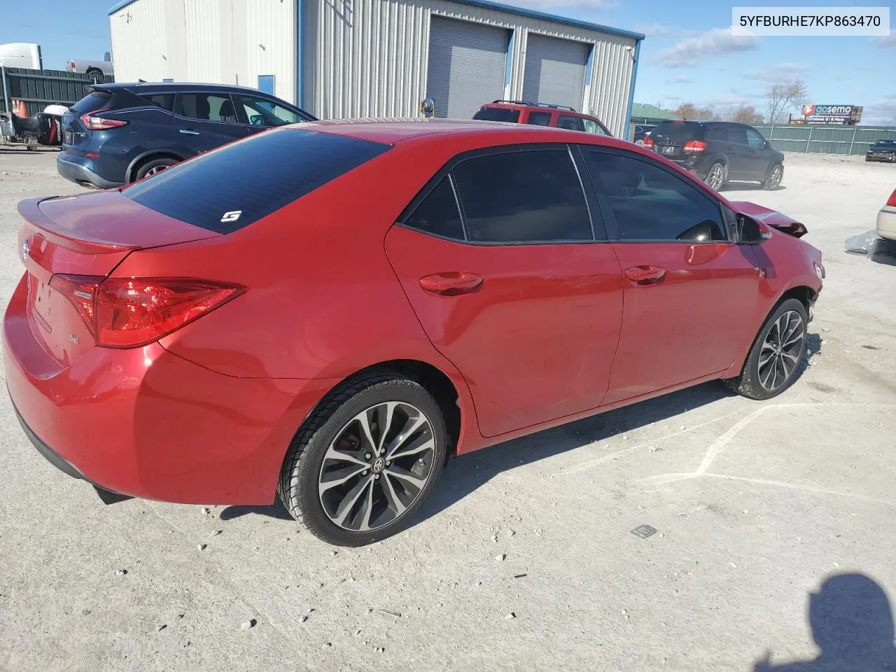 2019 Toyota Corolla L VIN: 5YFBURHE7KP863470 Lot: 80998944