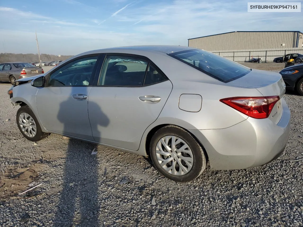 2019 Toyota Corolla L VIN: 5YFBURHE9KP947161 Lot: 81253134