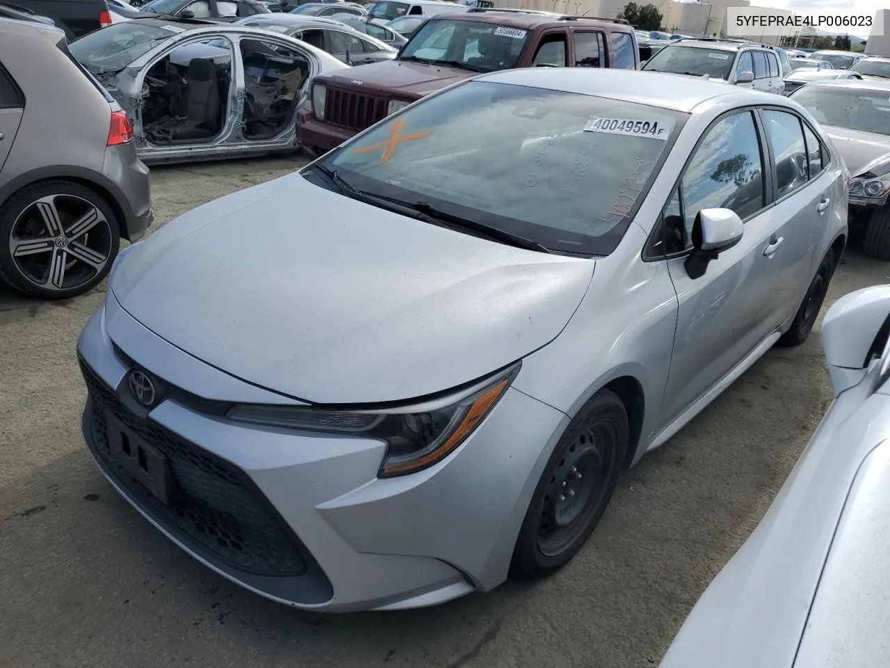 2020 Toyota Corolla Le VIN: 5YFEPRAE4LP006023 Lot: 40049594