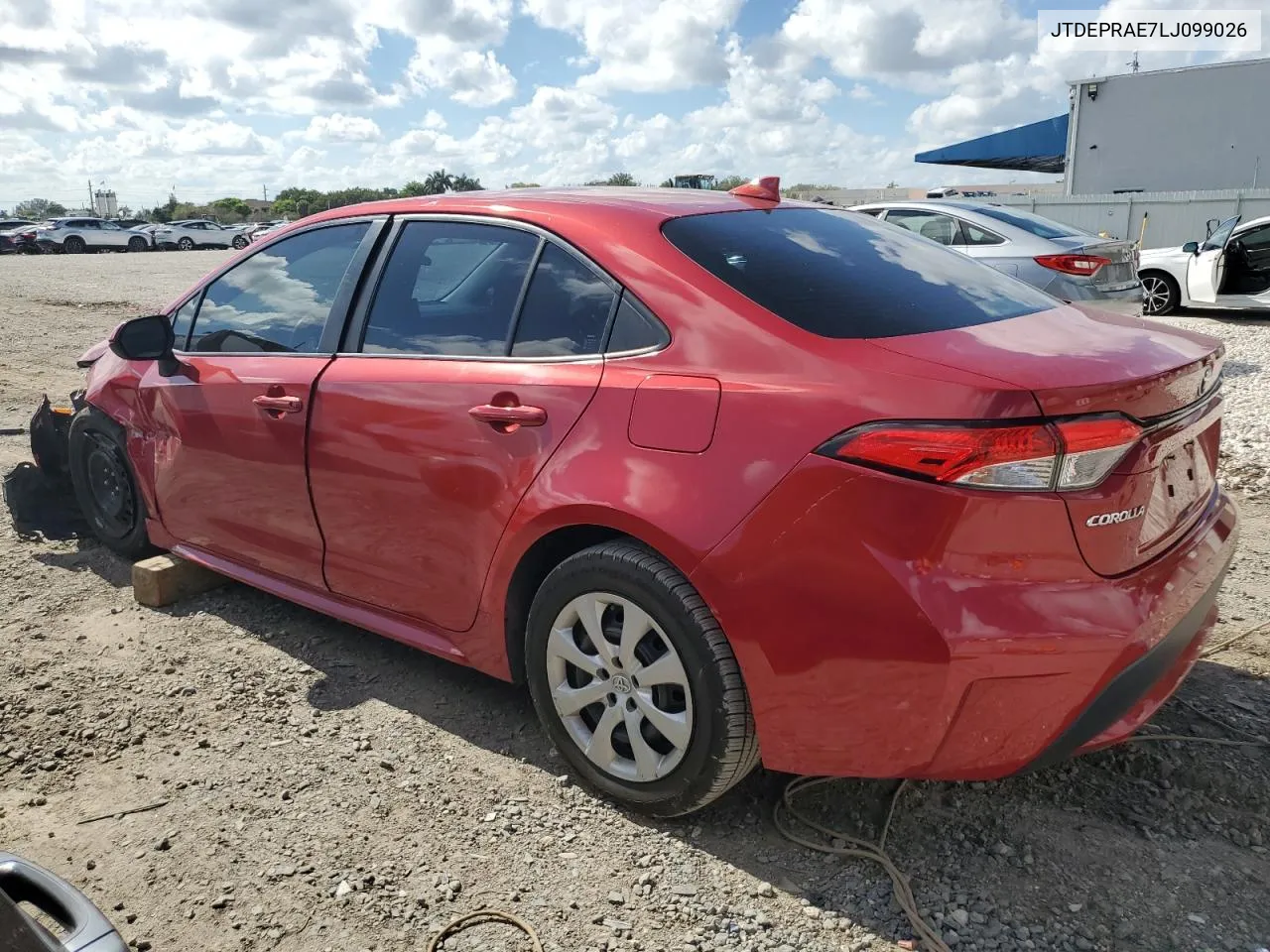 2020 Toyota Corolla Le VIN: JTDEPRAE7LJ099026 Lot: 52308454