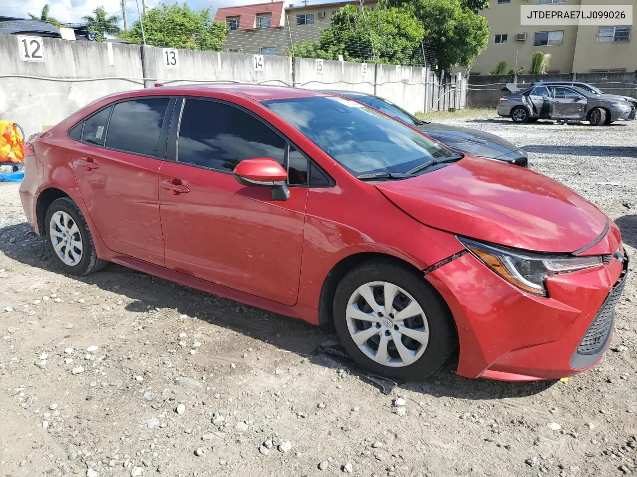 2020 Toyota Corolla Le VIN: JTDEPRAE7LJ099026 Lot: 52308454