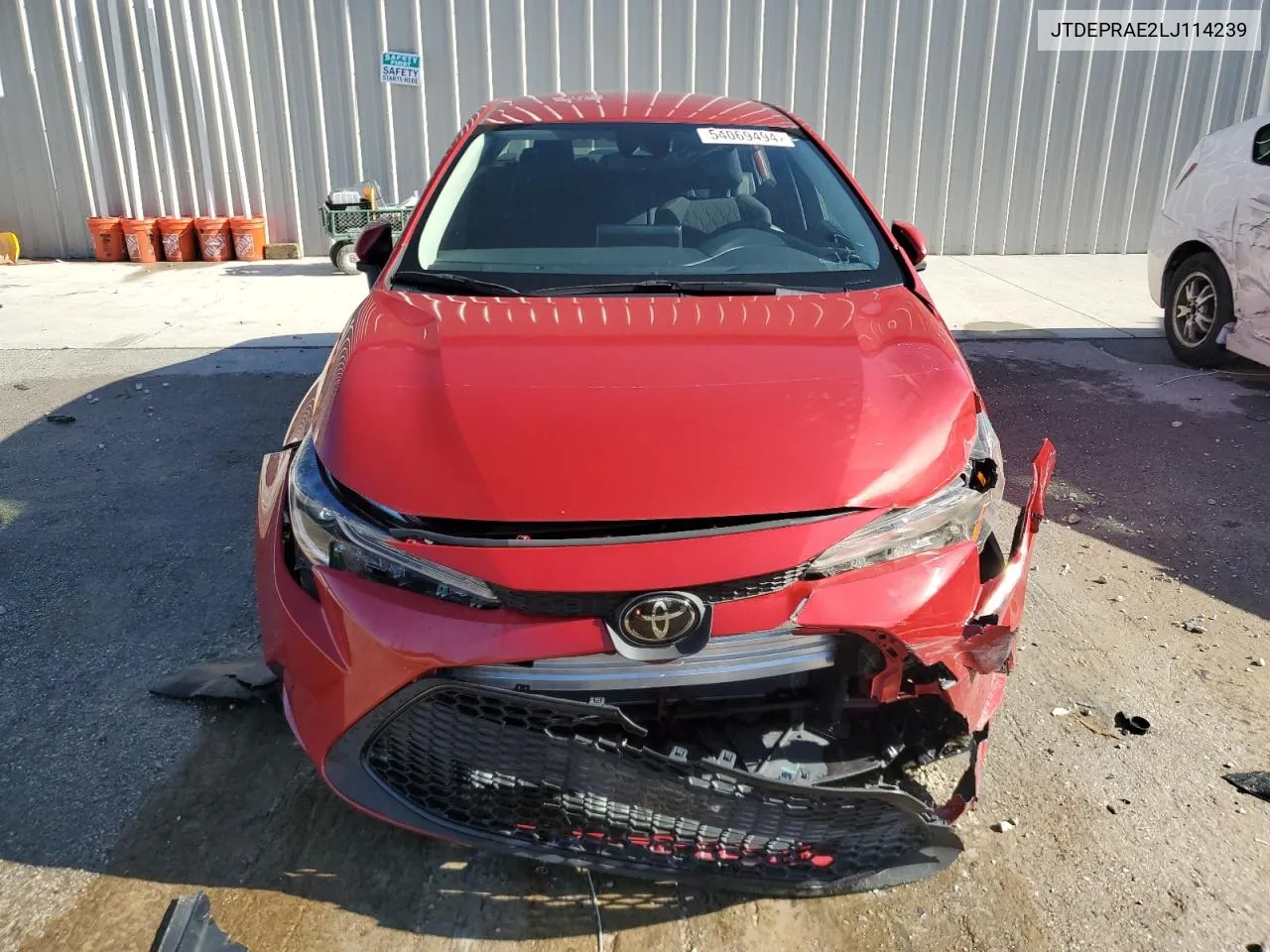 2020 Toyota Corolla Le VIN: JTDEPRAE2LJ114239 Lot: 54069494