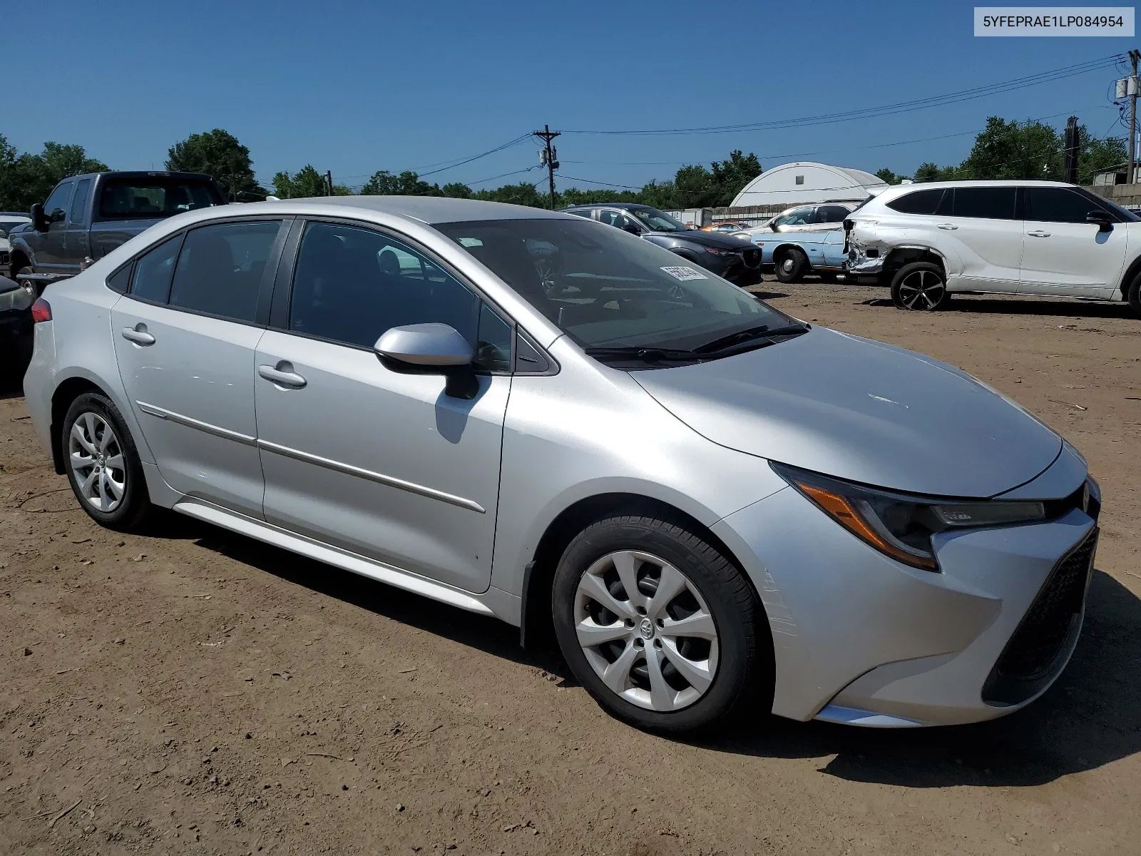 2020 Toyota Corolla Le VIN: 5YFEPRAE1LP084954 Lot: 55627454