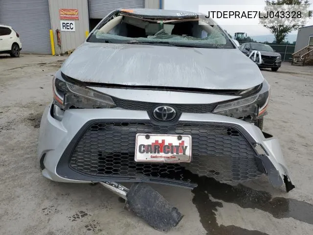 2020 Toyota Corolla Le VIN: JTDEPRAE7LJ043328 Lot: 55675994