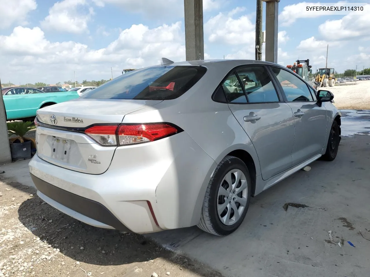 2020 Toyota Corolla Le VIN: 5YFEPRAEXLP114310 Lot: 56292674