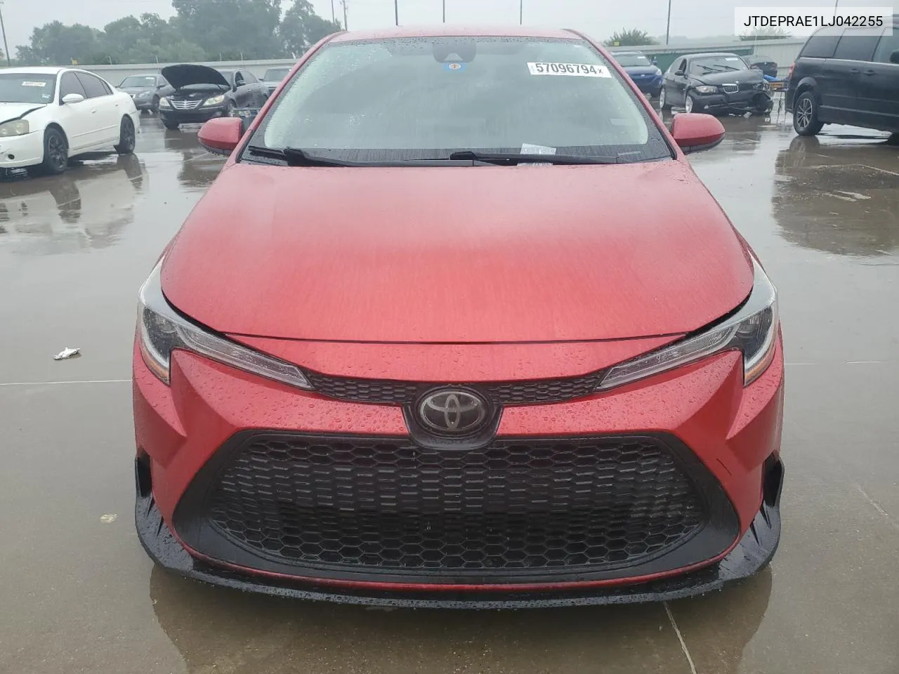 2020 Toyota Corolla Le VIN: JTDEPRAE1LJ042255 Lot: 57096794