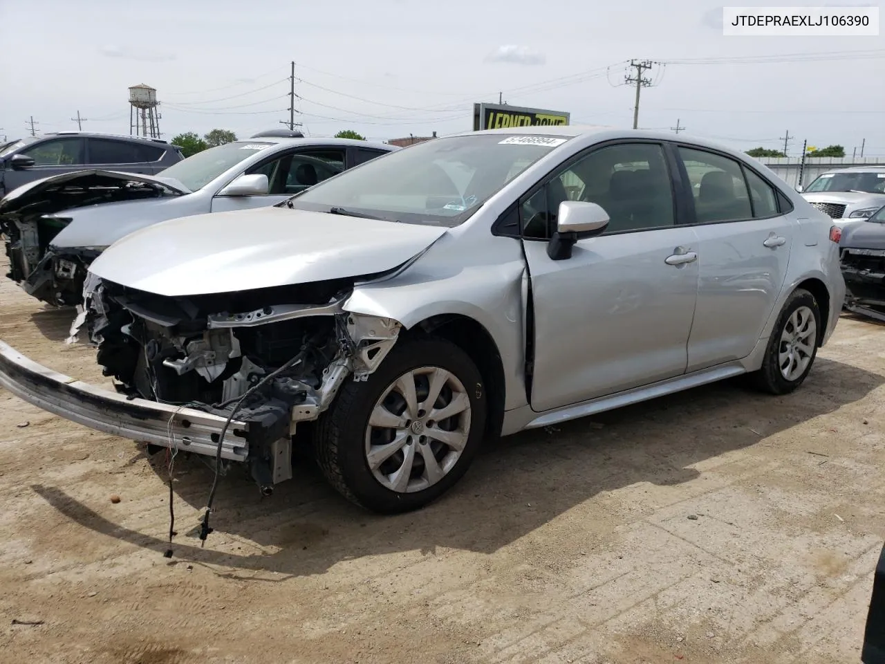 2020 Toyota Corolla Le VIN: JTDEPRAEXLJ106390 Lot: 57466994