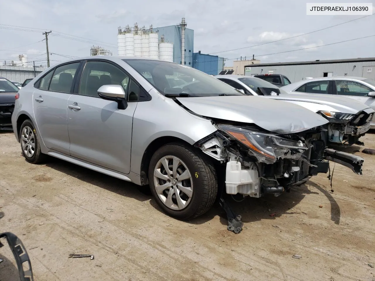 2020 Toyota Corolla Le VIN: JTDEPRAEXLJ106390 Lot: 57466994