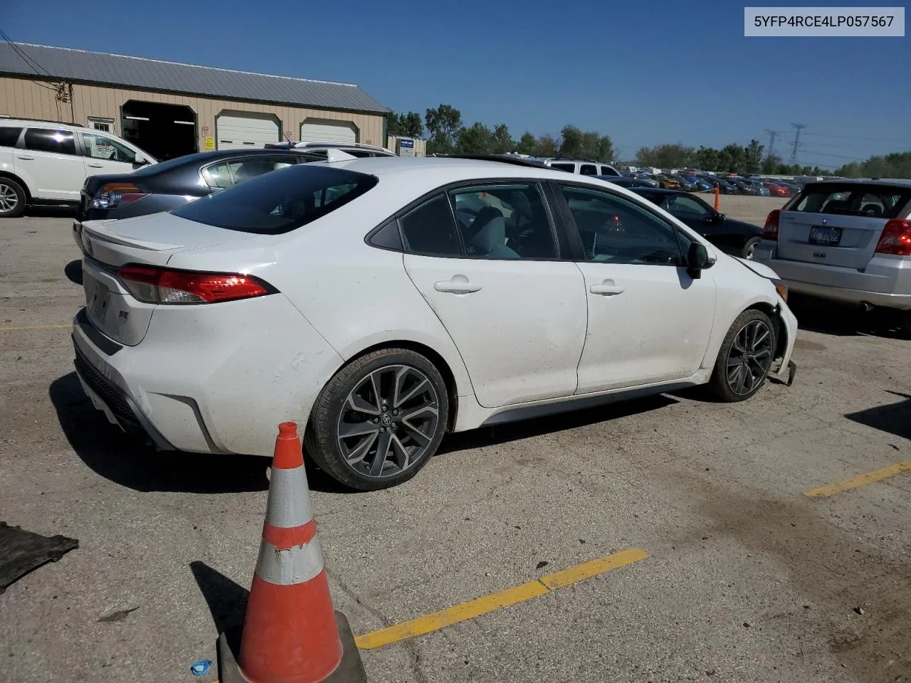 2020 Toyota Corolla Se VIN: 5YFP4RCE4LP057567 Lot: 57730114