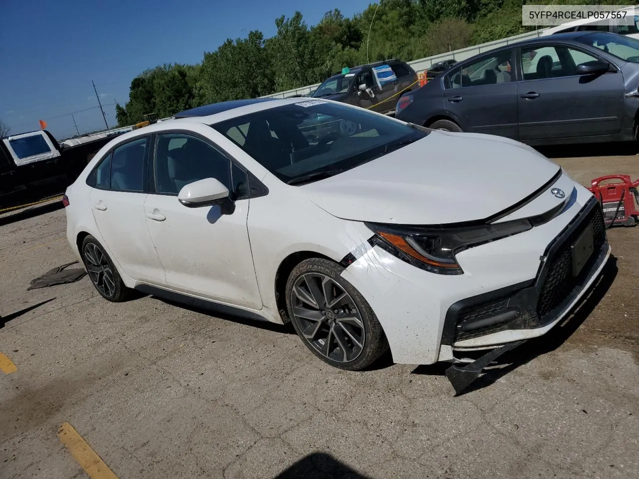 2020 Toyota Corolla Se VIN: 5YFP4RCE4LP057567 Lot: 57730114