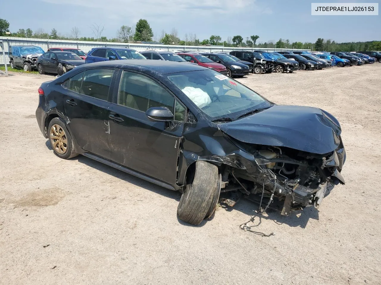 2020 Toyota Corolla Le VIN: JTDEPRAE1LJ026153 Lot: 59028234