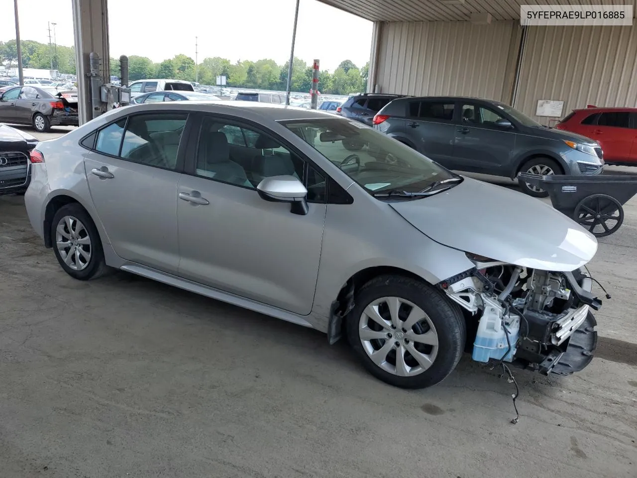 2020 Toyota Corolla Le VIN: 5YFEPRAE9LP016885 Lot: 59262154