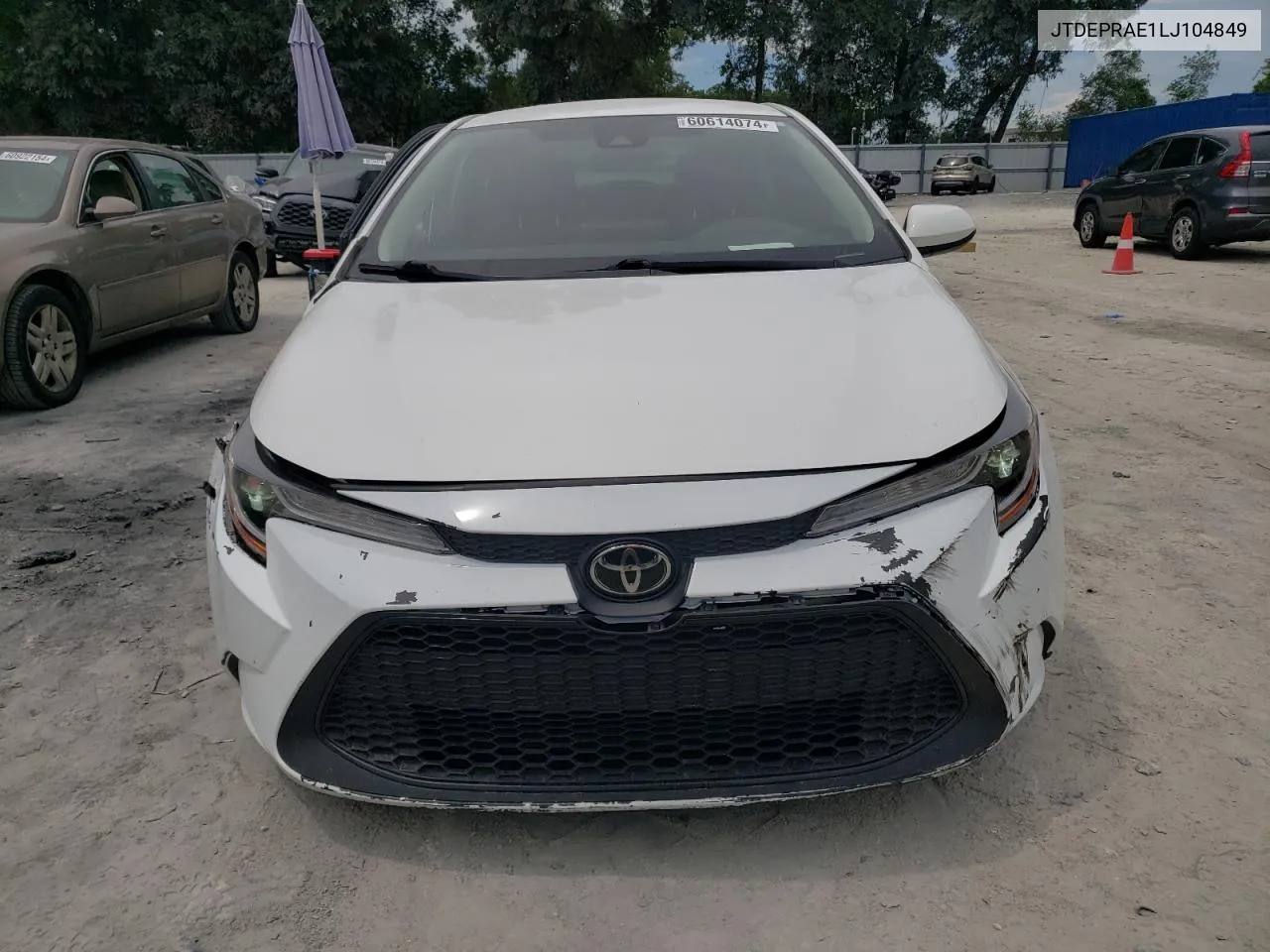 2020 Toyota Corolla Le VIN: JTDEPRAE1LJ104849 Lot: 60614074