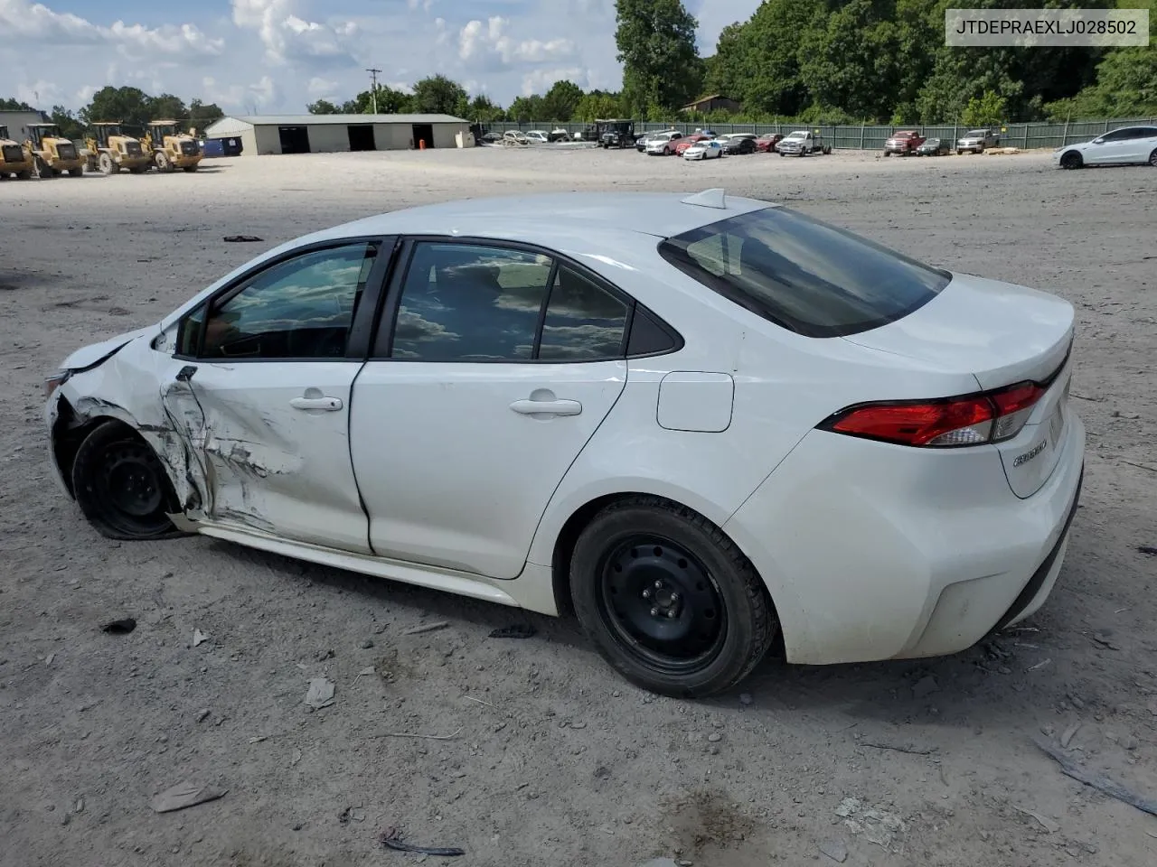 2020 Toyota Corolla Le VIN: JTDEPRAEXLJ028502 Lot: 61672944