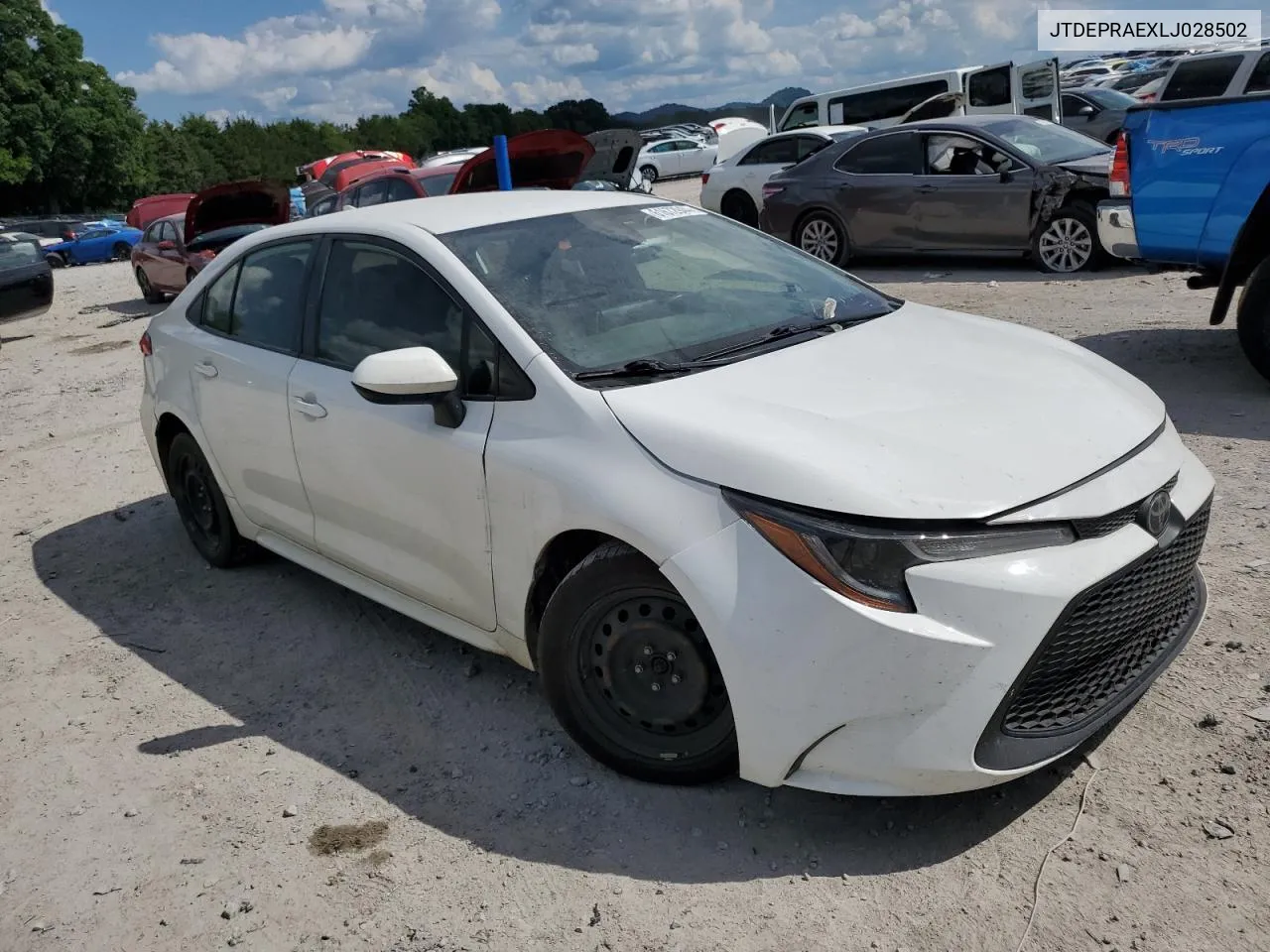 2020 Toyota Corolla Le VIN: JTDEPRAEXLJ028502 Lot: 61672944