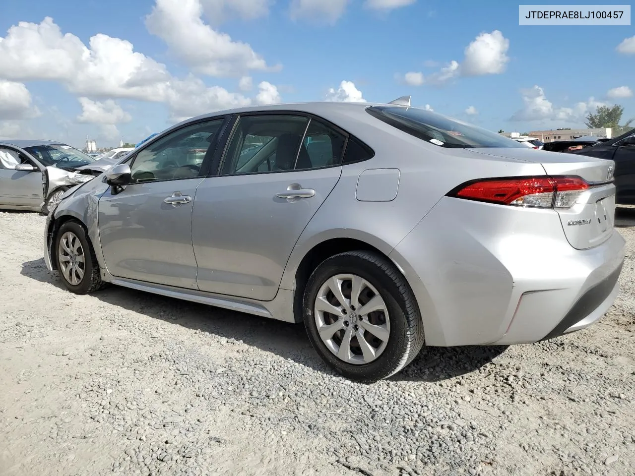 2020 Toyota Corolla Le VIN: JTDEPRAE8LJ100457 Lot: 65041284