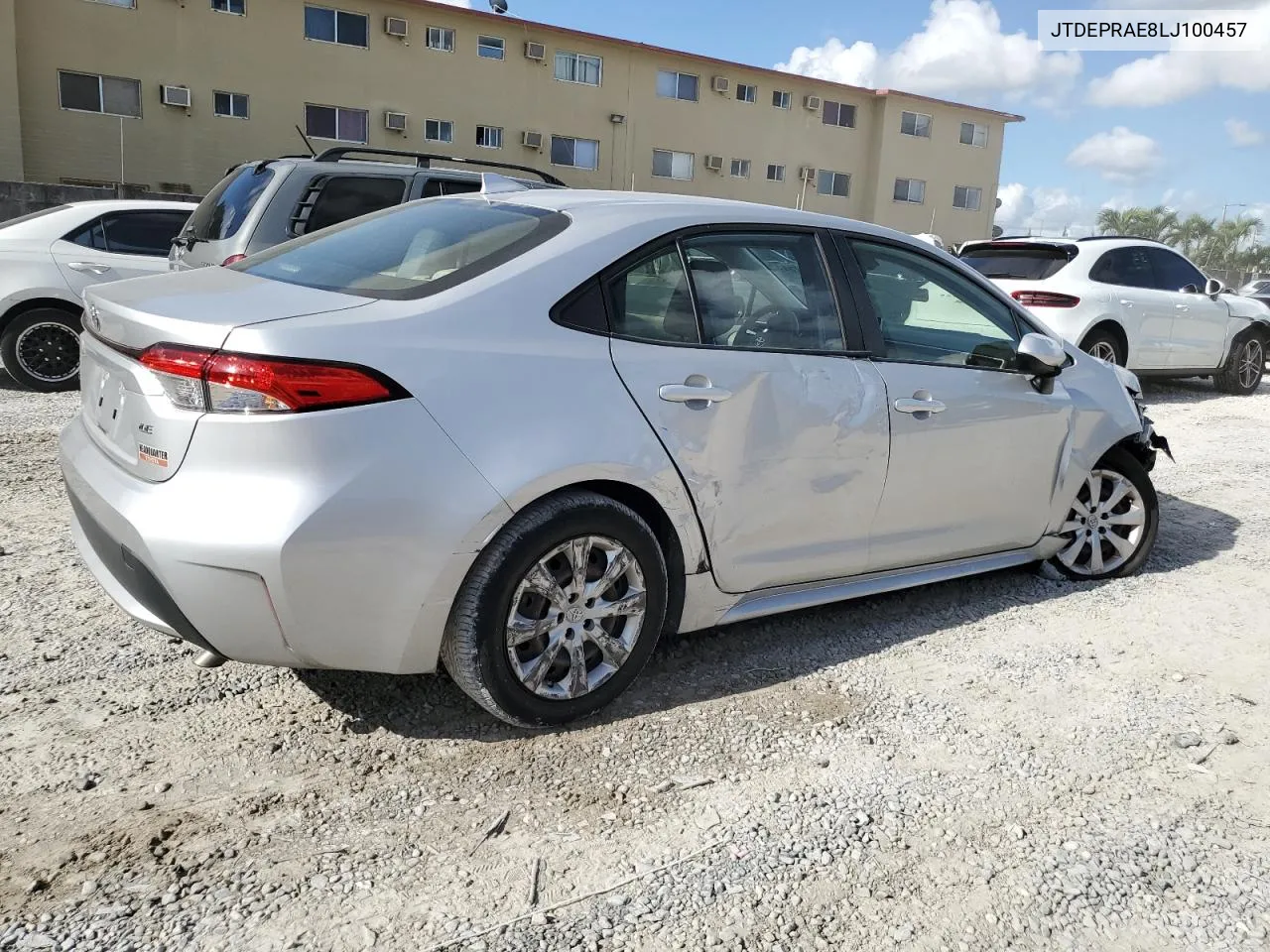 2020 Toyota Corolla Le VIN: JTDEPRAE8LJ100457 Lot: 65041284