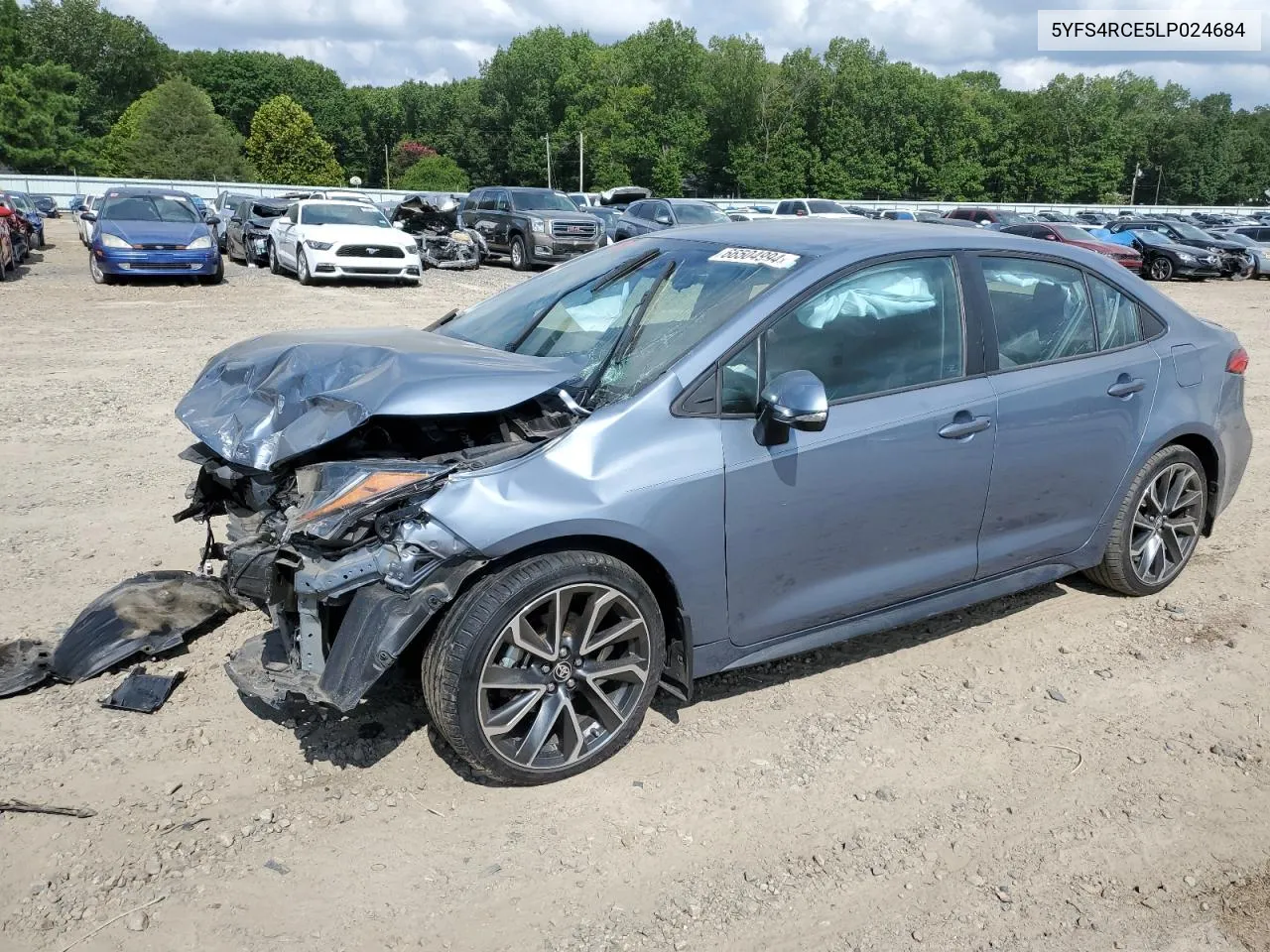 2020 Toyota Corolla Se VIN: 5YFS4RCE5LP024684 Lot: 66504994