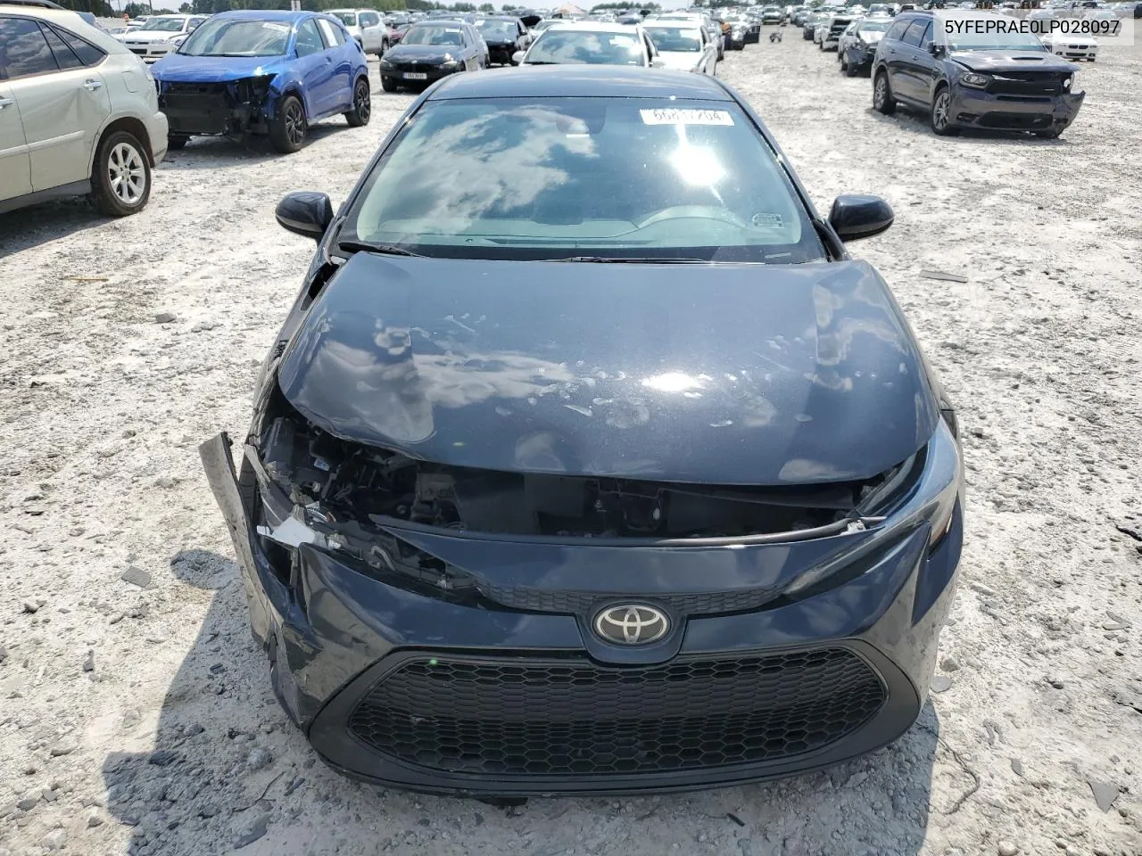 2020 Toyota Corolla Le VIN: 5YFEPRAE0LP028097 Lot: 66837204