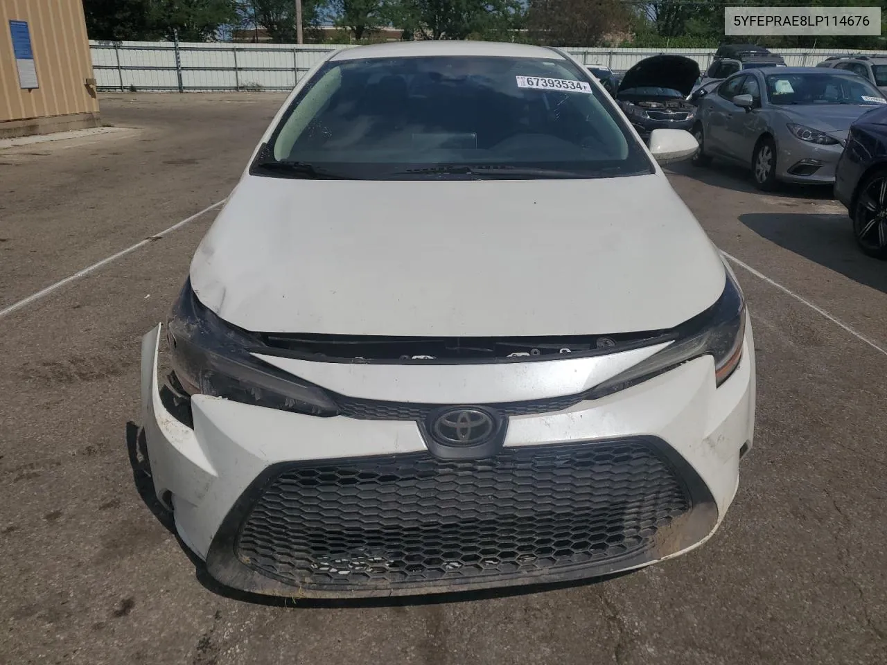 2020 Toyota Corolla Le VIN: 5YFEPRAE8LP114676 Lot: 67393534