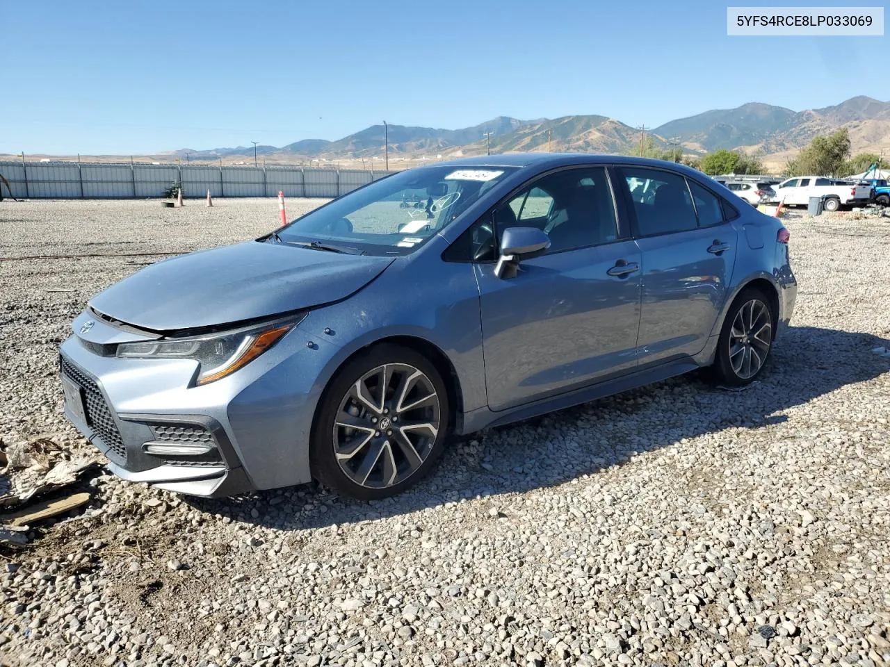 2020 Toyota Corolla Se VIN: 5YFS4RCE8LP033069 Lot: 67525494