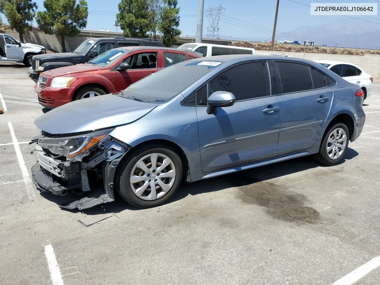 2020 Toyota Corolla Le VIN: JTDEPRAE0LJ106642 Lot: 67770024