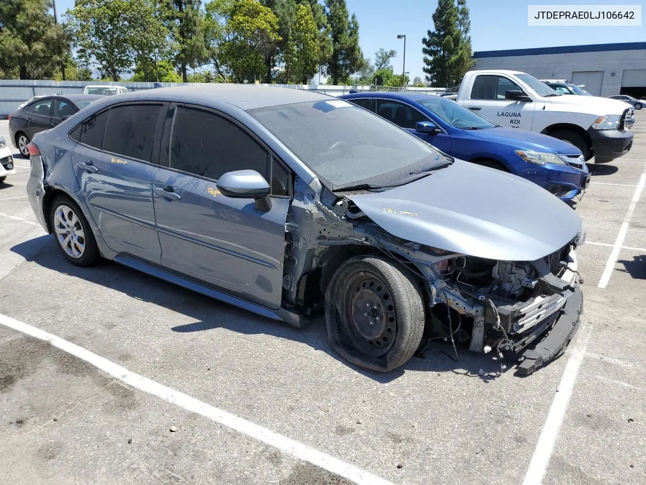 2020 Toyota Corolla Le VIN: JTDEPRAE0LJ106642 Lot: 67770024