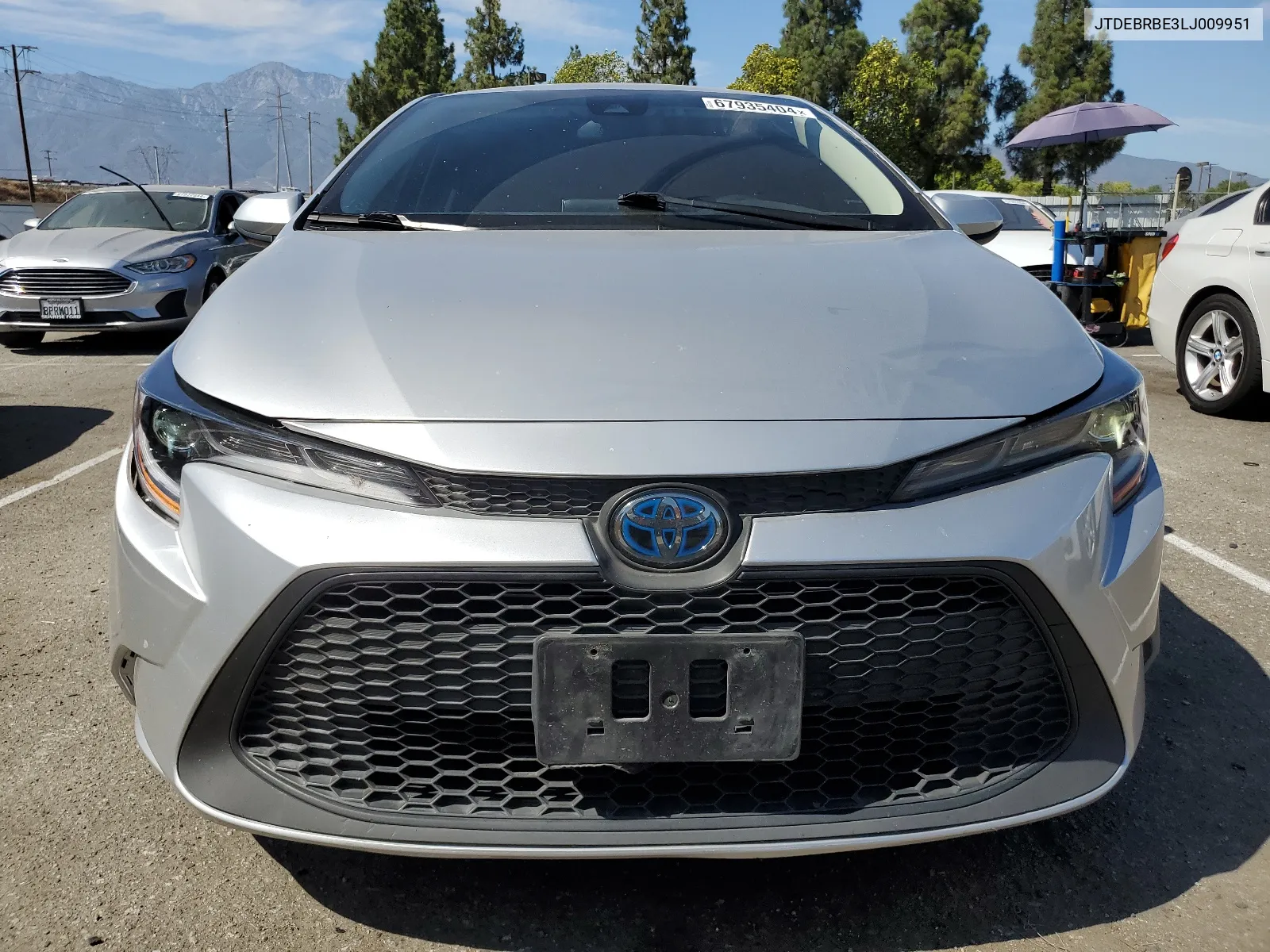 2020 Toyota Corolla Le VIN: JTDEBRBE3LJ009951 Lot: 67935404