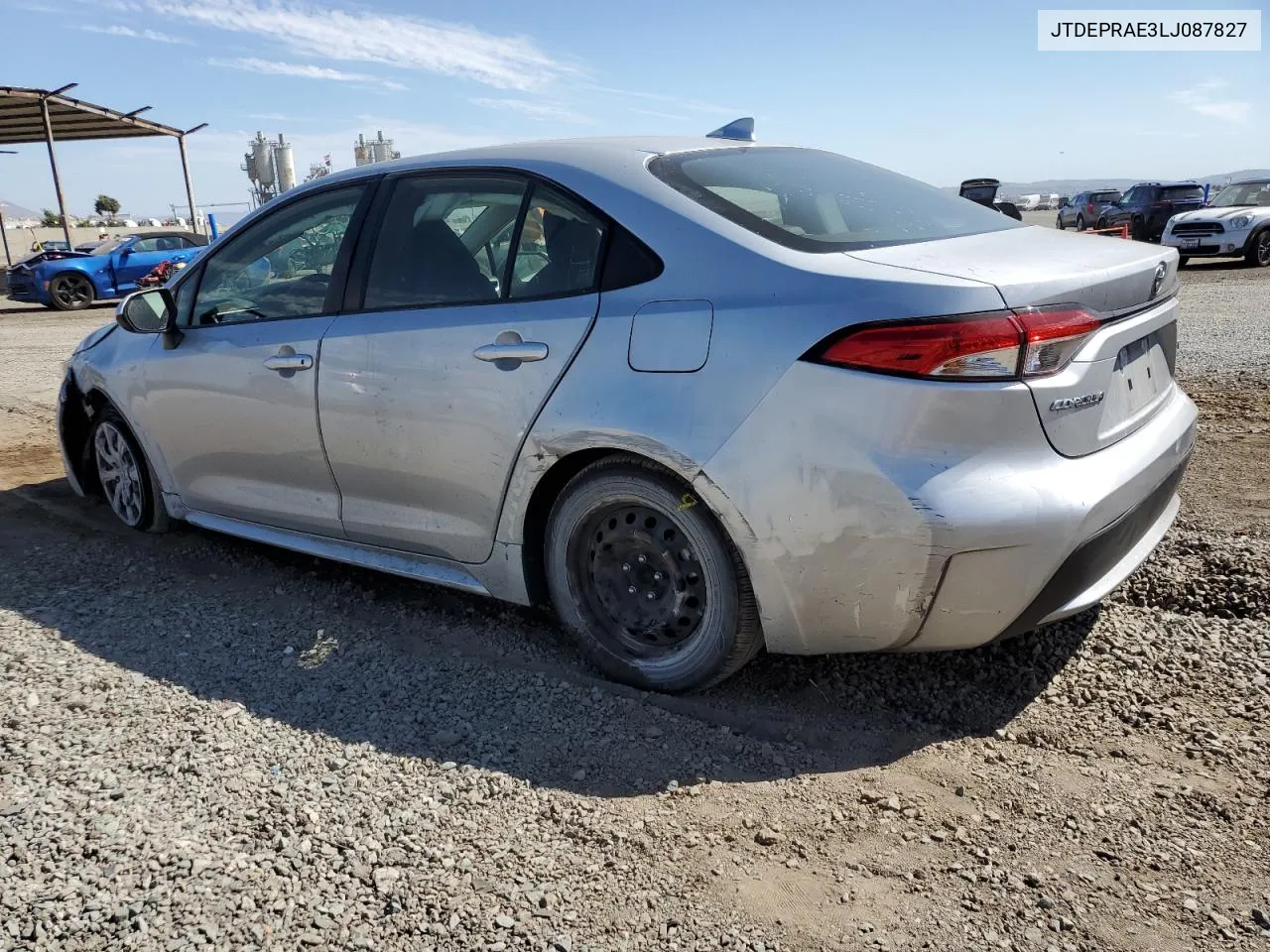 2020 Toyota Corolla Le VIN: JTDEPRAE3LJ087827 Lot: 68180824